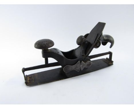 A Victorian Stanley compass plane, No 113, Stanley Rule & Level Co, 26cm long.