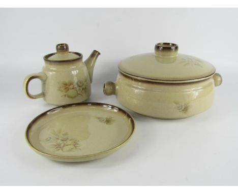 A Denby Pottery part dinner tea and coffee service, decorated in the Memories pattern, comprising tureen and cover, five dinn