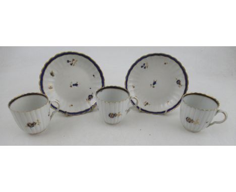 From the collection of Lord &amp; Lady Flight, Two 18th century Worcester saucers, (Flight Collection Number 412), together w