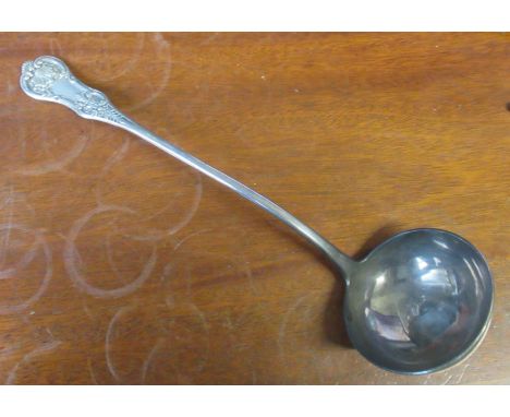 A Scottish silver king&rsquo;s pattern ladle, Glasgow 1838, maker JMJR, weight 10oz, length 16ins