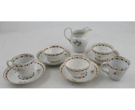 From the collection of Lord &amp; Lady Flight, Four Flight Worcester saucers, (Flight Collection Number 901 and 891), togethe
