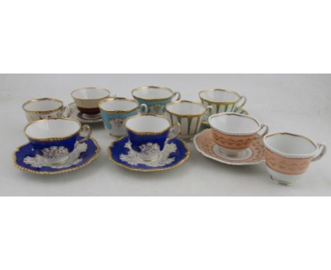 From the collection of Lord &amp; Lady Flight, Four Flight Barr trio sets, cups and saucers(Flight Collection Numbers 377, 38
