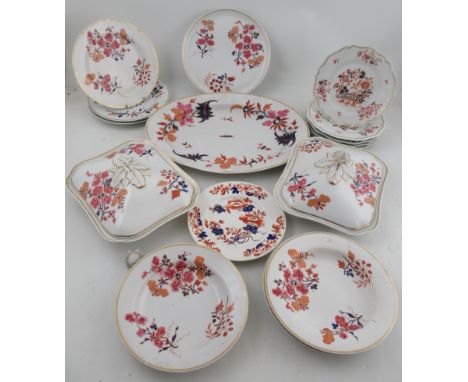 From the collection of Lord &amp; Lady Flight, A quantity of 18th century Worcester, to include two tureens, an oval meat dis