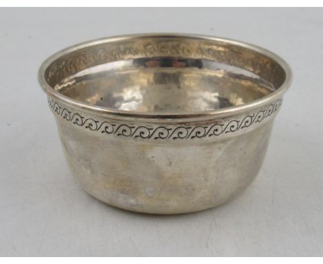A Liberty And Co Arts and Crafts silver bowl, with planished decoration, weight 4oz