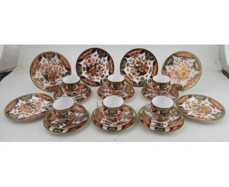 A Royal Crown Derby Imari part service comprising, 6 cups, 6 saucers 6 side plates and 6 tea plates&nbsp;