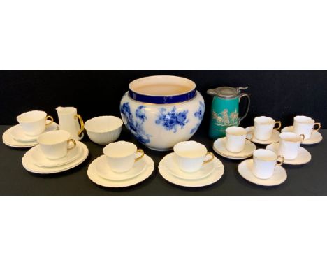 Ceramics - George Jones crescent china part tea set;  Bishop &amp; Stonier Chelsea ware part coffee set;  Doulton Burslem Glo