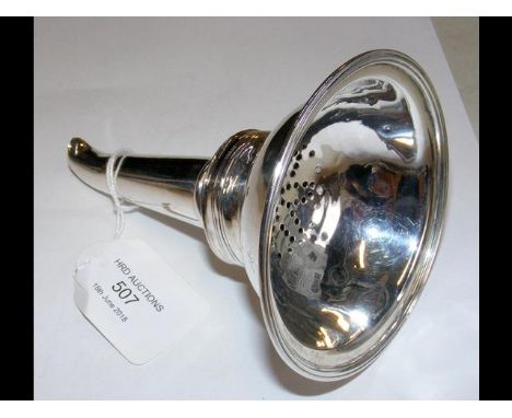 A George III silver wine funnel - London 1815 