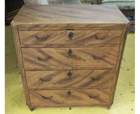 COMMODE, 19th century Scandinavian grain painted with canted corners and four drawers, 75cm W x 39cm D x 85cm H. 