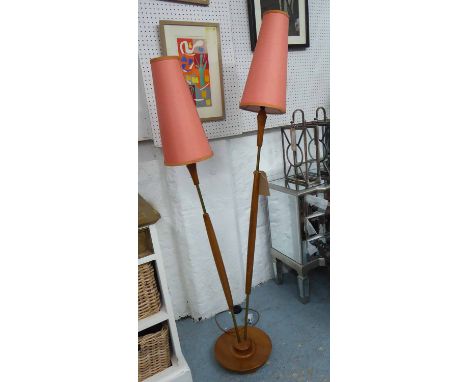 FLOOR LAMP, vintage 1960's tiki style design, 159cm H. (slight faults)