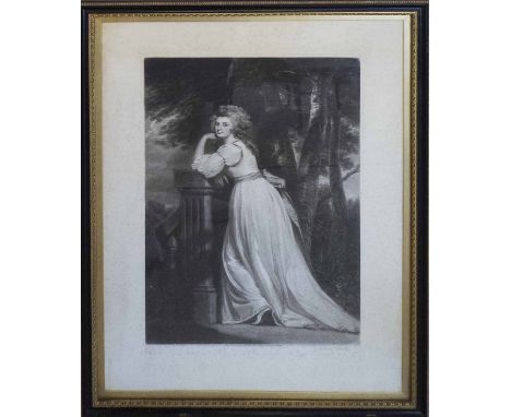 NORMAN HIRST (1862-1956) after THOMAS LAWRENCE 'Portrait of a Young Woman', engraving, bears label for Henry Graves and Co ve
