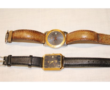 A gentlemans wristwatch by Tissot in gold-plated and stainless steel mounts and one other wristwatch by J.L. of Paris