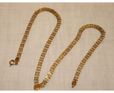 A 9ct gold gate-link necklace (7.8g)