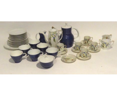 THOMAS, GERMAN CHINA TEA SERVICE FOR SIX PESONS, 22 PIECES AND A JAPANESE PORCELAIN COFFEE SERVICE FOR SIX PERSONS, 14 PIECES