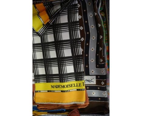 Collection of silk scarves, Christian Dior, Yves St Laurent etc.