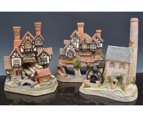 David Winter model, The Potted Shrimp, 20cm and three others, The Tickled Trout, Cornish Engine House and Auld Lang Syne (4).