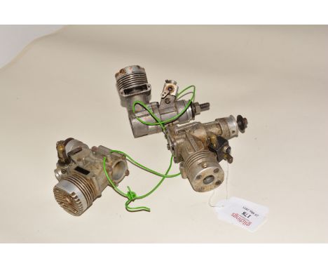 Three assorted glow engines, all R/C, fair.