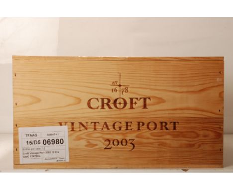 Croft Vintage Port 2003 12 bts OWC  Croft Vintage Port 2003  12 bts OWC 