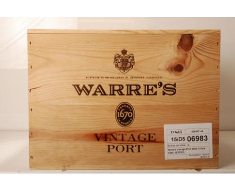 Warres Vintage Port 2003 12 bts OWC  Warres Vintage Port 2003  12 bts OWC 