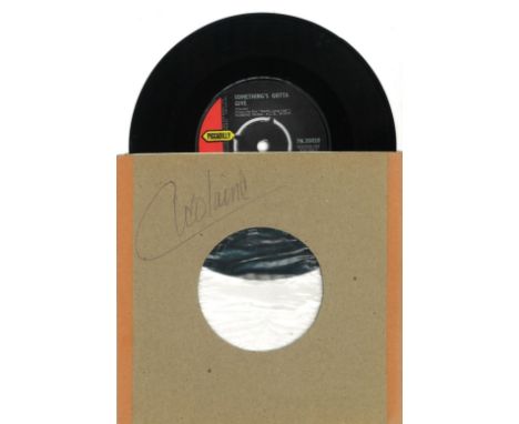 Cleo Laine signed 45 RPM single Unforgettable / Something's Gotta Give on Piccadilly label, signed on the outer sleeve, with 