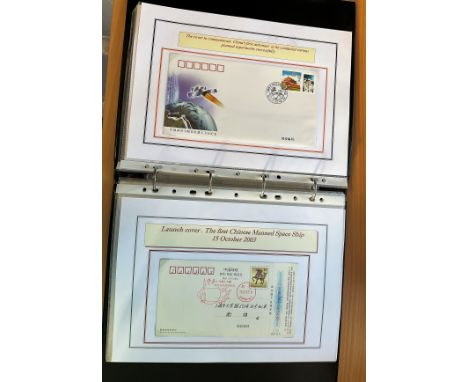 19 Space Exploration FDC with Stamps and FDI Postmarks, Housed in a Binder with Stunning NASA images, Missions Include 9 x Co