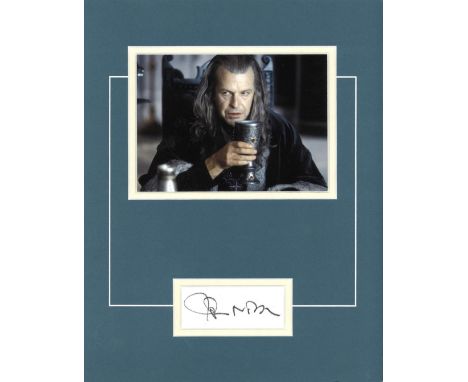 John Noble double matted signature piece featuring a coloured photograph during his role as ' Denethor' in the 'Lord of the R