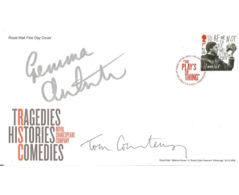 Gemma Arterton and Tom Courtenay signed FDC celebrating The Royal Shakespeare Company, with an Offical stamp and postmark dat