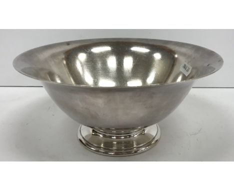 A Gorham sterling silver bowl of inverted bell form raised on a circular foot, stamped to base "Gorham sterling A12878-Standi