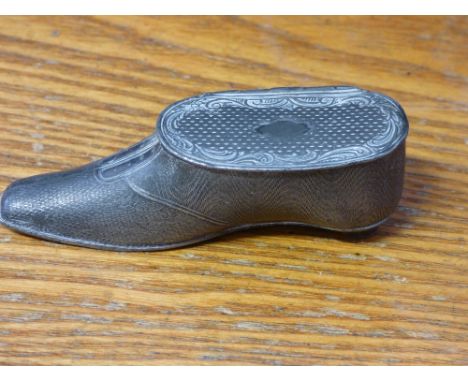 VICTORIAN NOVELTY EPBM SHOE SNUFF BOX