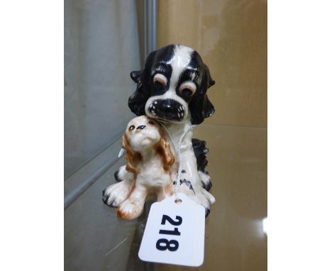 W. GERMAN GOEBEL HUMMEL STATE16 ALBERT STAEHLE COCKER SPANIEL DOG GROUP 8CM HIGH APPROX 