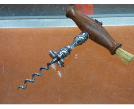 19TH CENTURY ROSEWOOD HANDLED CORKSCREW 15CM APPROX 