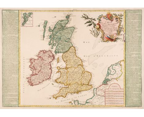 British Isles. A collection of twelve maps, 17th &amp; 18th century, engraved maps, eleven with hand-colouring, including exa