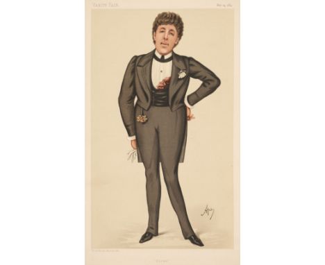 * Vanity Fair. Oscar Wilde "Oscar", May 24th 1884, colour lithographic caricature after 'Ape', 360 x 210 mm, together with Sa