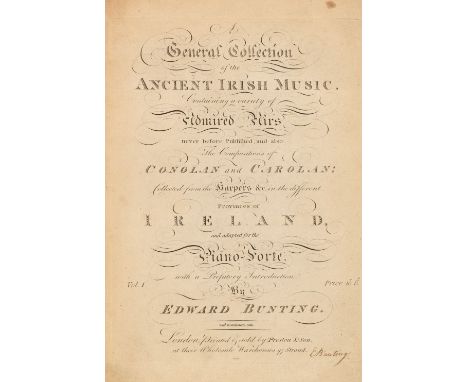 Bunting (Edward). A General Collection of the Ancient Irish Music, Containing a Variety of Admired Airs Never Before Publishe