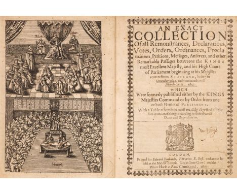 English Civil War. An Exact Collection of all Remonstrances, Declarations, Votes, Orders, Ordinances, Proclamations, Petition