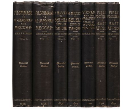 Burton (Richard F.) The Memorial Edition of the Works of Captain Sir Richard F. Burton, 7 volumes, London: Tylston and Edward