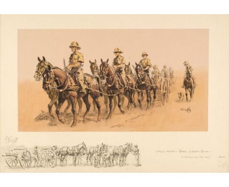* Payne (Charles Johnson, "Snaffles"). "Ubique meant - 'Bank', Olborn, Bank - A Penny All The Way" (R. K.), circa 1920, colou
