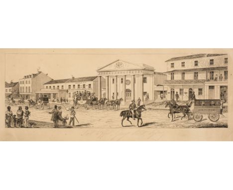 * Australia. Post Office George Street, Sydney, circa 1850, uncoloured etching by 'J. G.', title in pencil below image, 210 x