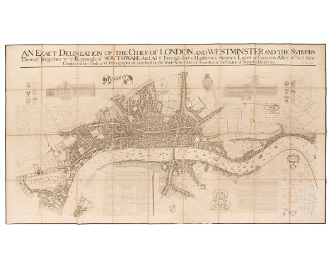 AR  London. Newcourt (Richard &amp; William Faithorne), An Exact Delineation of the Cities of London and Westminster and the 