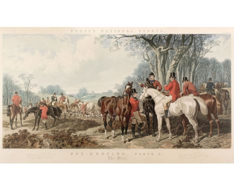 * Harris (John). Fox Hunting, Plate 1, The Meet, published Messrs. Fores, April 12th 1852, large aquatint after John F. Herri