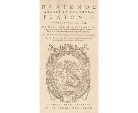 Plato. Opera quae extant omnia. Ex nova Ioannis Serrani interpretatione, perpetuis eiusdem notis illustrata: quibus &amp; met