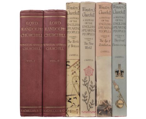 Churchill (Winston S). Lord Randolph Churchill, 2 volumes, 1st edition, London: Macmillan and Co, 1906, photogravure portrait