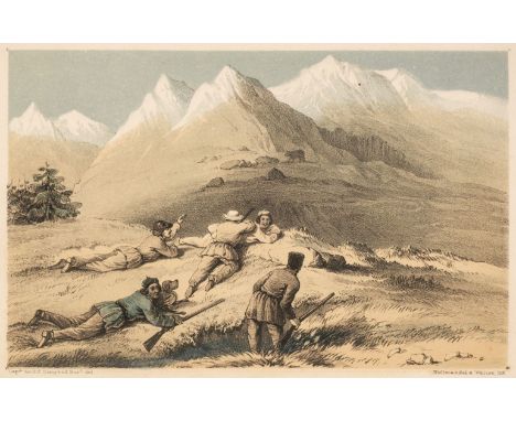 Markham (Frederick). Shooting in the Himalayas. A Journal of Sporting Adventures and Travel in Chinese Tartary, Ladac, Thibet