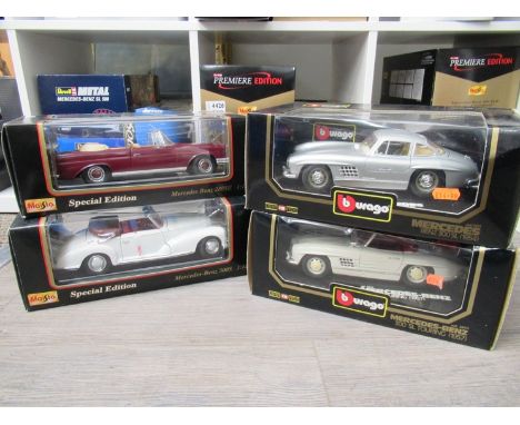 Two boxed Maisto Special Edition 1:18 scale diecast Mercedes-Benz and taro Burago examples (4) 