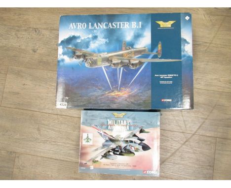 Two boxed 1:72 scale Corgi Aviation Archive aeroplanes; Avro Lancaster B1 and Panavia Tornado GR.1