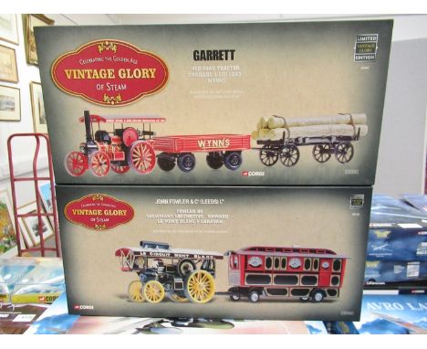Two boxed Corgi limited edition Vintage Glory Of Steam diecast vehicles to include Fowler B6 Showmans Locomotive 'Onward'- Le
