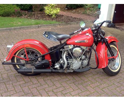 1948 Harley Davidson EL 1000- Iconic Harley, last of the hard tail and first year of the Pan Head engine- This bike was impor