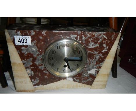 A French marble mantel clock