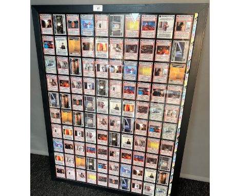 A Vintage frame Star Wars card poster. [94x70cm] 