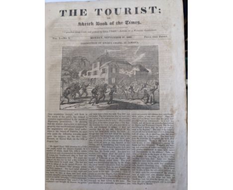 The Tourist; a Literary and Anti-Slavery Journal. Under the Superintendance of the Agency Anti-Slavery Society. Vol.1 Nos. 1 