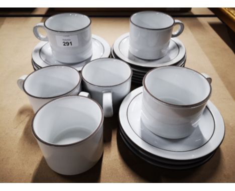 HORNSEA POTTERY 6 CUPS AND 15 SAUCERS AND PLATES